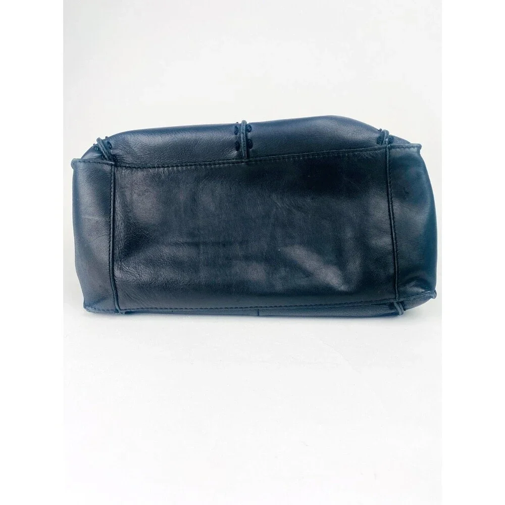 The Sak Los Feliz Black Leather Hobo Shoulder Bag Whipstitch Handbag Slouchy